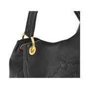 Prada Women's Vitello Daino Black Leather Satchel Bag – Luxury Designer Handbag 1BC051