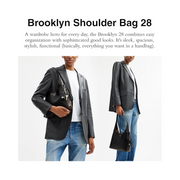 Coach Brooklyn 28 Mixed Leather Messenger Bag – Signature Canvas & Calf Leather in Black Brown