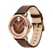 Movado Bold Evolution 2.0 Men’s Luxury Quartz Watch – Swiss Movement, Leather Strap, 40mm