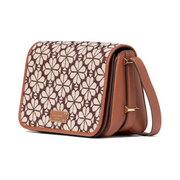 Kate Spade New York Liv Small Flap Crossbody – Spade Flower Jacquard Compact Leather Bag
