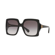Gucci Square Sunglasses GG0876S – Black Frame, Grey Gradient Lens, 60mm