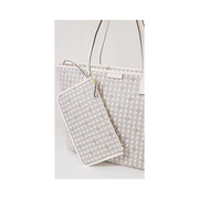 Tory Burch Women’s Ever-Ready Tote – Coated Canvas Handbag with Leather Trim