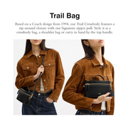 Coach Trail Glovetanned Leather Crossbody Bag – Black Handbag
