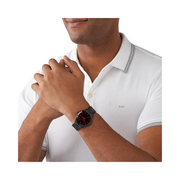 Michael Kors Oversized Slim Runway Men’s Watch | Stainless Steel Quartz Watch with 44mm Case | Black Stainless Steel Bracelet