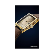 Raymond Weil Toccata Women’s Swiss Quartz Watch 5925-PC-00100 – Champagne Dial, Two-Tone Yellow Gold PVD, Brown Leather Strap