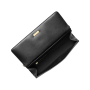 Michael Kors Carmine Medium Clutch – Pebbled Leather with Chain-Link Strap