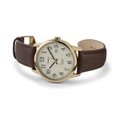 Timex Men’s Easy Reader 38mm Watch with Leather Strap, Date Display & INDIGLO Backlight