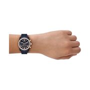 Michael Kors Lexington Chronograph Women’s Watch – Blue Ceramic with Rose Gold Accents (MK4969)