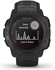 Garmin Instinct® Solar – Rugged Outdoor GPS Smartwatch with Solar Charging, Health & Fitness Tracking, Graphite