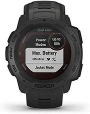 Garmin Instinct® Solar – Rugged Outdoor GPS Smartwatch with Solar Charging, Health & Fitness Tracking, Graphite