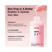 ANUA Peach 77 Niacin Essence Toner – Brightening Facial Toner with Niacinamide, Panthenol & Ceramides for Radiant, Glass Skin | Korean Skincare, 250ml