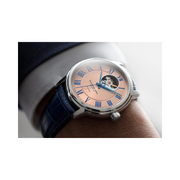 Raymond Weil Maestro Men’s Automatic Watch 2227-STC-00808 – Visible Balance Wheel, Salmon Dial, Roman Numerals, Swiss Made, 40mm