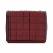 Gucci Pre-Loved Deco Chain Flap Mini Bag – Red GG Canvas & Leather Quilted Small Shoulder Bag