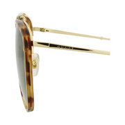 Gucci Aviator-Frame Acetate Sunglasses – Havana Gold Green, 58mm