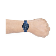 Fossil Fenmore Midsize Multifunction Navy Stainless Steel Watch