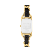 Coach Cadie Women's 40mm Quartz Watch – Leather-Laced Chainlink Bracelet, Gold-Tone Case