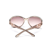 GUESS Factory Women’s Oversized Chain-Trim Polarized Sunglasses – Grey