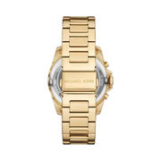 Michael Kors Alek Men's Chronograph Watch – Gold Stainless Steel, 44mm Black Dial | Quartz Movement