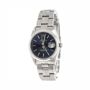 Rolex Pre-Loved Oyster Perpetual Date 34 mm – Stainless Steel Automatic Men’s Watch with Blue Dial