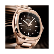 MIDO Multifort TV 35 – Swiss Automatic Watch for Men & Women  Rose Gold Dial | 35 mm Stainless Steel Case | Swiss Made