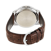 Casio Men’s Analog Leather Strap Watch – Classic Quartz Timepiece