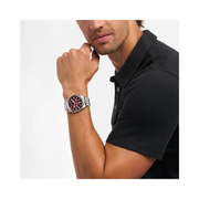 Michael Kors Lexington Men’s Chronograph Watch – Stainless Steel 44mm with Red Dial | MK9242