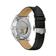 Bulova Classic Wilton GMT Automatic Black Leather Strap Watch – 43mm