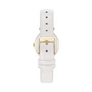 Anne Klein Women's Premium Crystal Accented Sustainable Leather Strap Watch – Mother-of-Pearl Dial
