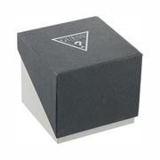 GUESS Men’s Stainless Steel Quartz Watch – Black/Gold Tone, Multifunction Dial, Water Resistant