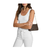 Michael Kors Empire Medium Chain Pouchette – Signature Logo Canvas