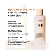 ANUA Rice 70 Glow Milky Toner – Hydrating Brightening Toner with Niacinamide & Ceramides for Glass Skin | Fragrance-Free, Non-Comedogenic Korean Skincare, 250ml