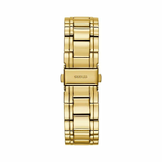 GUESS Women's Gold-Tone Crystal Embellished Stainless Steel Bracelet Watch | Multifunction Day-Date Dial | Model U0628L2