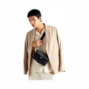 Prada Unisex Re-Nylon Saffiano Leather Messenger Crossbody Bag in Nero Black – Model 2VD053