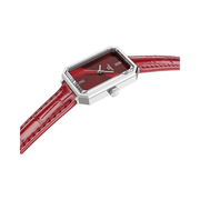 Tissot SRV Women’s Swiss Quartz Watch – Red Dial, Stainless Steel Case, Leather Strap (T1601101642300)