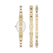 Anne Klein Women's Genuine Diamond Dial Bracelet Watch – Gold & Black, 18mm