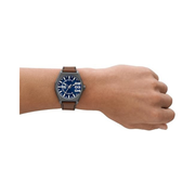 Diesel Scraper Men’s Watch – Gunmetal & Brown | Stainless Steel / Leather Band | 43mm