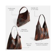 Coach Brooklyn Shoulder Bag 39 – B4/Maple Multi Genuine Leather, Suede & Snakeskin Design