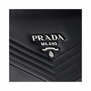 Pre-Loved Prada Grace Lux Medium Chain Envelope Flap Shoulder Bag – Black Leather