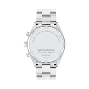 Movado Heritage Datron Men’s Watch | Swiss Quartz Chronograph, 41mm Ivory Dial, Stainless Steel Bracelet