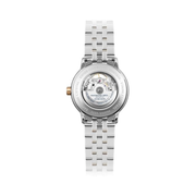 Raymond Weil Maestro Men’s Automatic Watch 2227-SP5-20021 – Open Balance Wheel, Two-Tone Rose Gold & Steel, Black Dial, 40mm