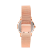Nine West Women’s Floral Dial Mesh Bracelet Watch – Rose Gold Tone, Quartz Movement, Adjustable Mesh Band