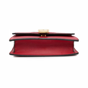 Gucci Red Sylvie Mini Handbag – Leather with Gold Chain, Made in Italy