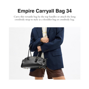 Coach Glazed Leather Empire Carryall 34 – Black Handbag