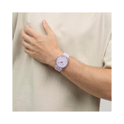 Swatch Lavendaze Unisex Biosourced Quartz Watch – Purple 41mm