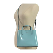 Tory Burch Blake Patent Small Tote Bag – Angel Blue, Detachable Crossbody Strap, Magnetic Closure