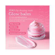 Medicube PDRN Lip Sleeping Mask Glow Balm – Salmon DNA PDRN, Collagen, and Shea Butter – Deep Moisture Overnight Lip Treatment & Daily Hydrating Balm – Korean Skincare – 0.35 oz