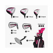 Callaway Golf Women’s Strata Complete 11-Piece Set (Left or Right Hand, Ladies Flex, Silver)