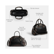 Coach Soft Empire Carryall 28 – Vintage-Inspired Rub-Off Glovetanned Leather Handbag