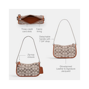 Coach Swinger 20 – Signature Jacquard & Glovetanned Leather Flap Crossbody in Crystal