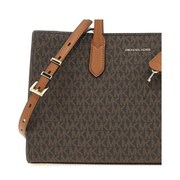 Michael Kors Scarlett Medium Satchel – Signature Canvas & Leather Trim Handbag